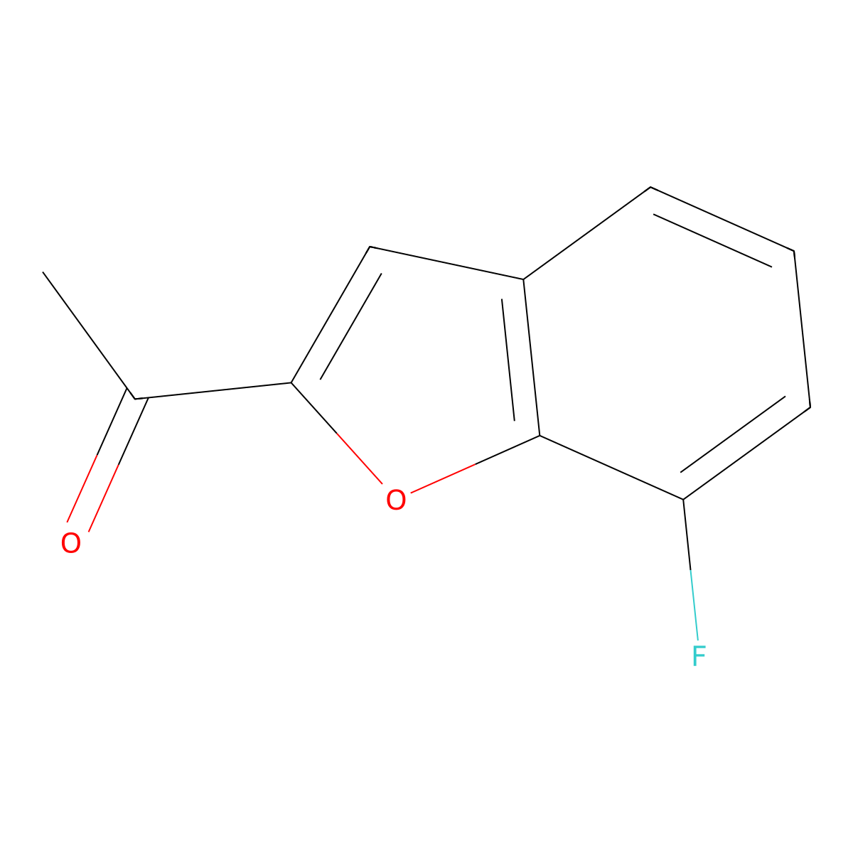 1-(7-Fluoro-1-benzofuran-2-yl)ethan-1-one molecular structure, CAS 1094640-56-8