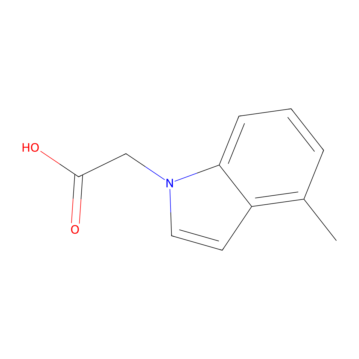 (4-methyl-1H-indol-1-yl)acetic acid molecular structure, CAS 1094641-33-4