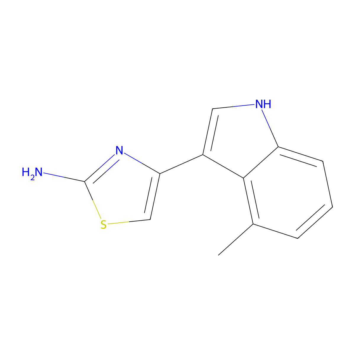 4-(4-Methyl-1H-indol-3-yl)-2-thiazolamine molecular structure, CAS 1094641-41-4