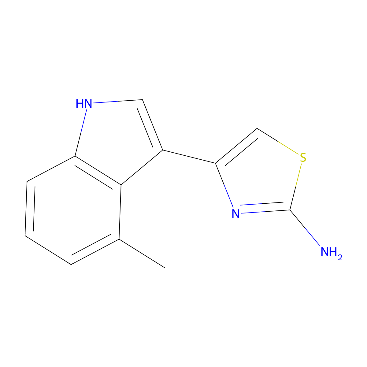 4-(4-Methyl-1H-indol-3-yl)-2-thiazolamine molecular structure, CAS 1094641-41-4