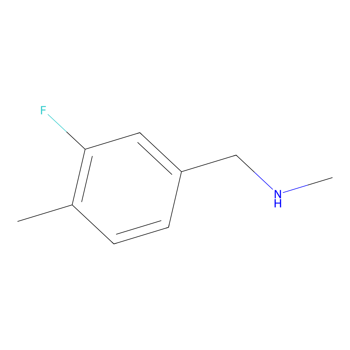 [(3-Fluoro-4-methylphenyl)methyl](methyl)amine molecular structure, CAS 1094641-63-0