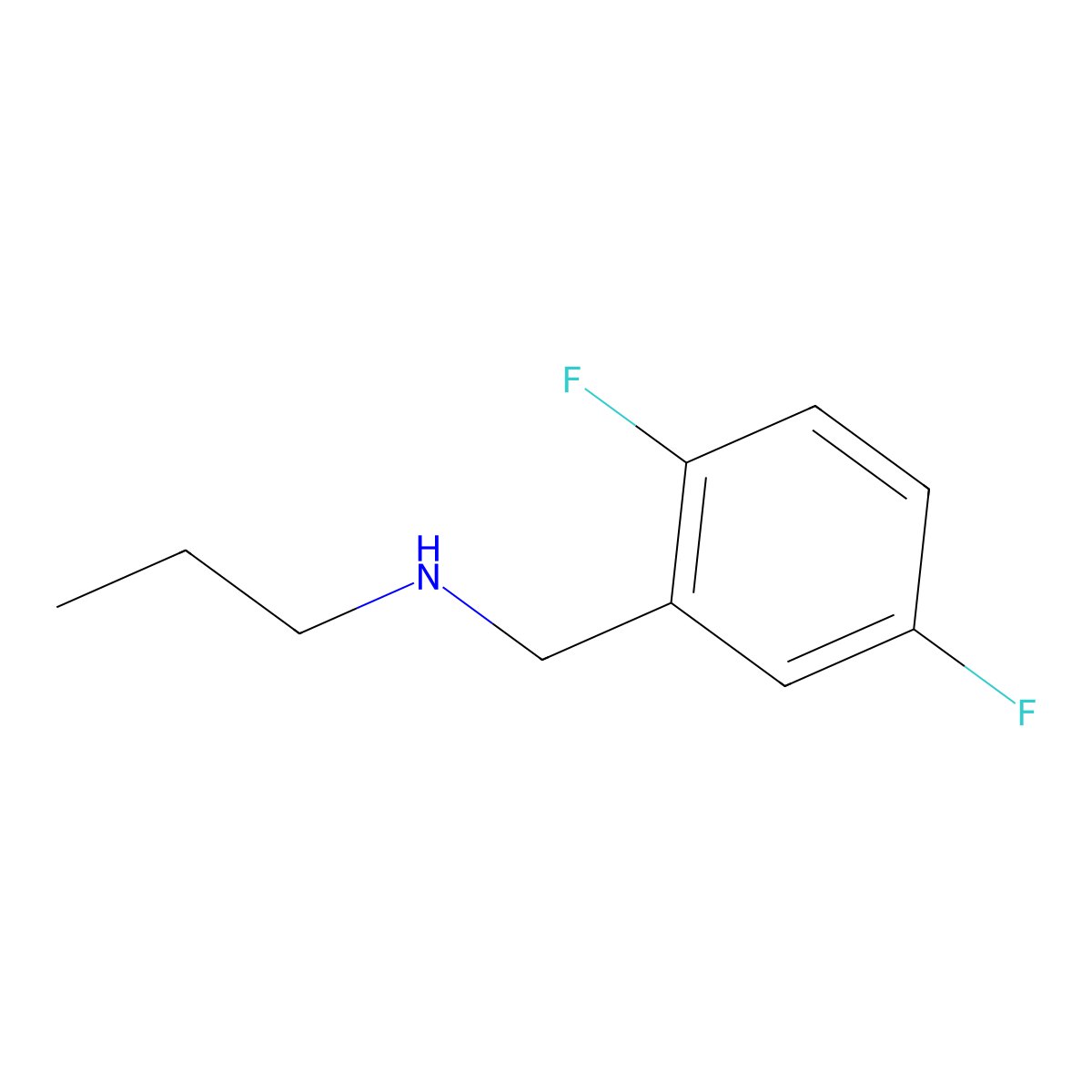 [(2,5-Difluorophenyl)methyl](propyl)amine molecular structure, CAS 1094641-70-9