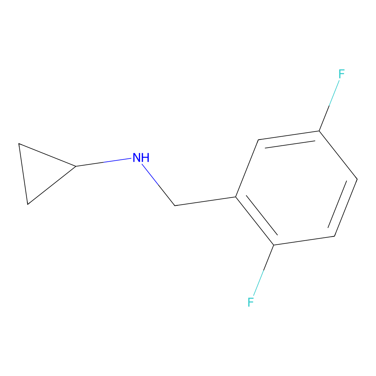 N-[(2,5-difluorophenyl)methyl]cyclopropanamine molecular structure, CAS 1094641-84-5
