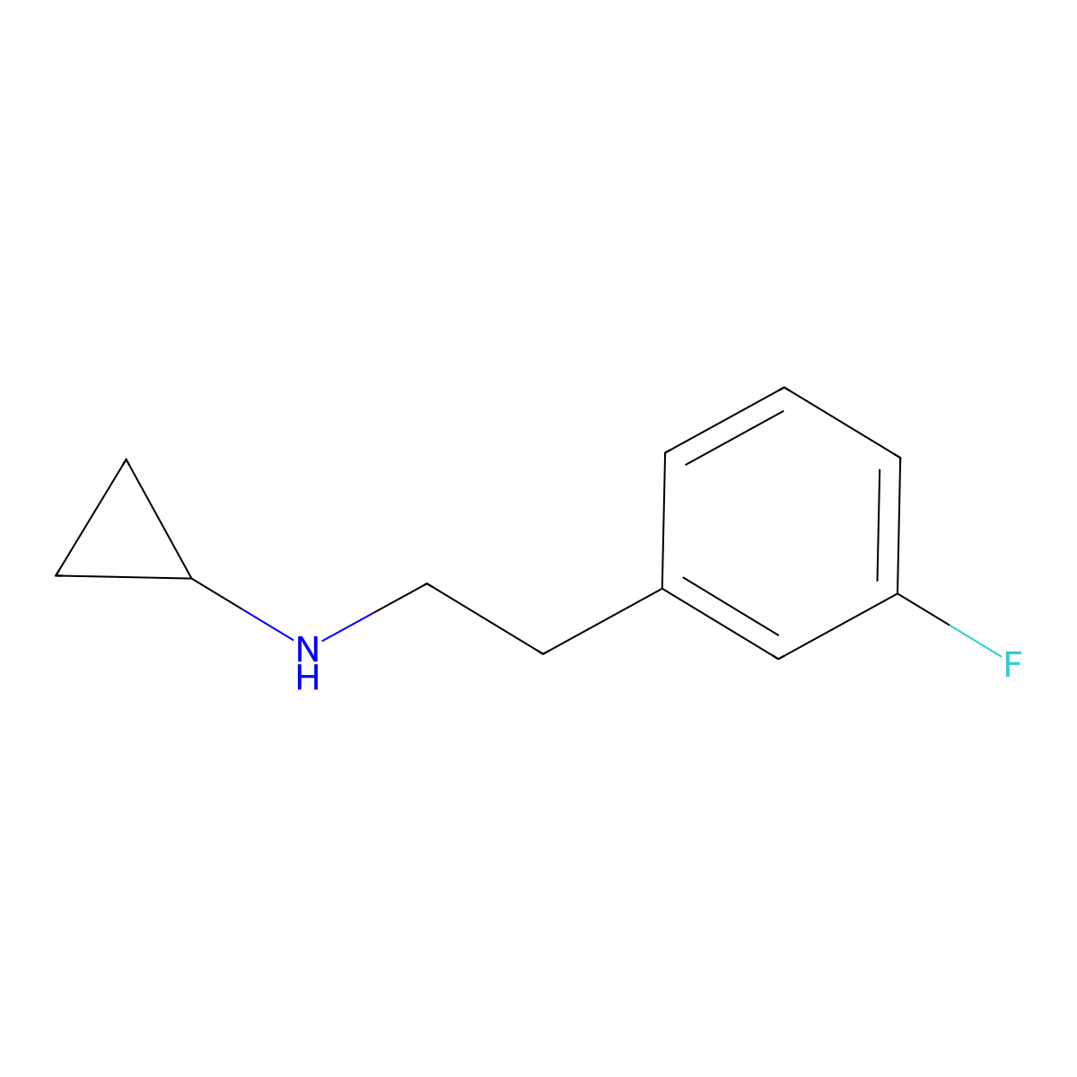 N-[2-(3-fluorophenyl)ethyl]cyclopropanamine molecular structure, CAS 1094641-86-7