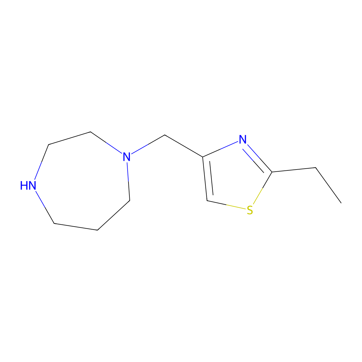 1-[(2-Ethyl-1,3-thiazol-4-yl)methyl]-1,4-diazepane molecular structure, CAS 1094643-90-9
