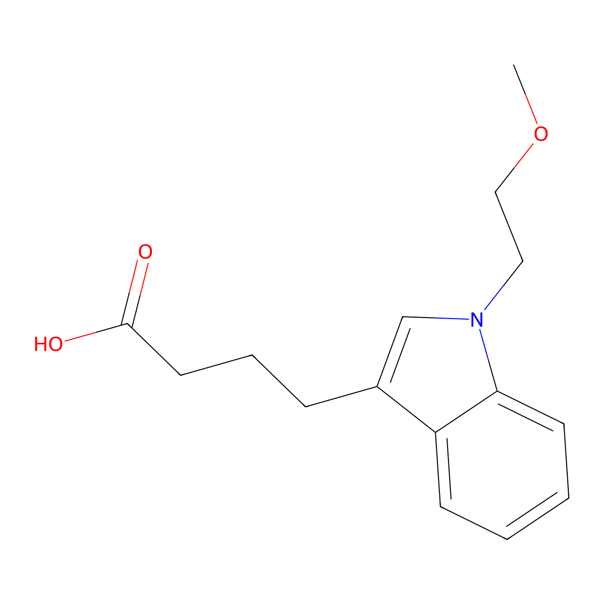 4-[1-(2-methoxyethyl)-1H-indol-3-yl]butanoic acid molecular structure, CAS 1094645-44-9