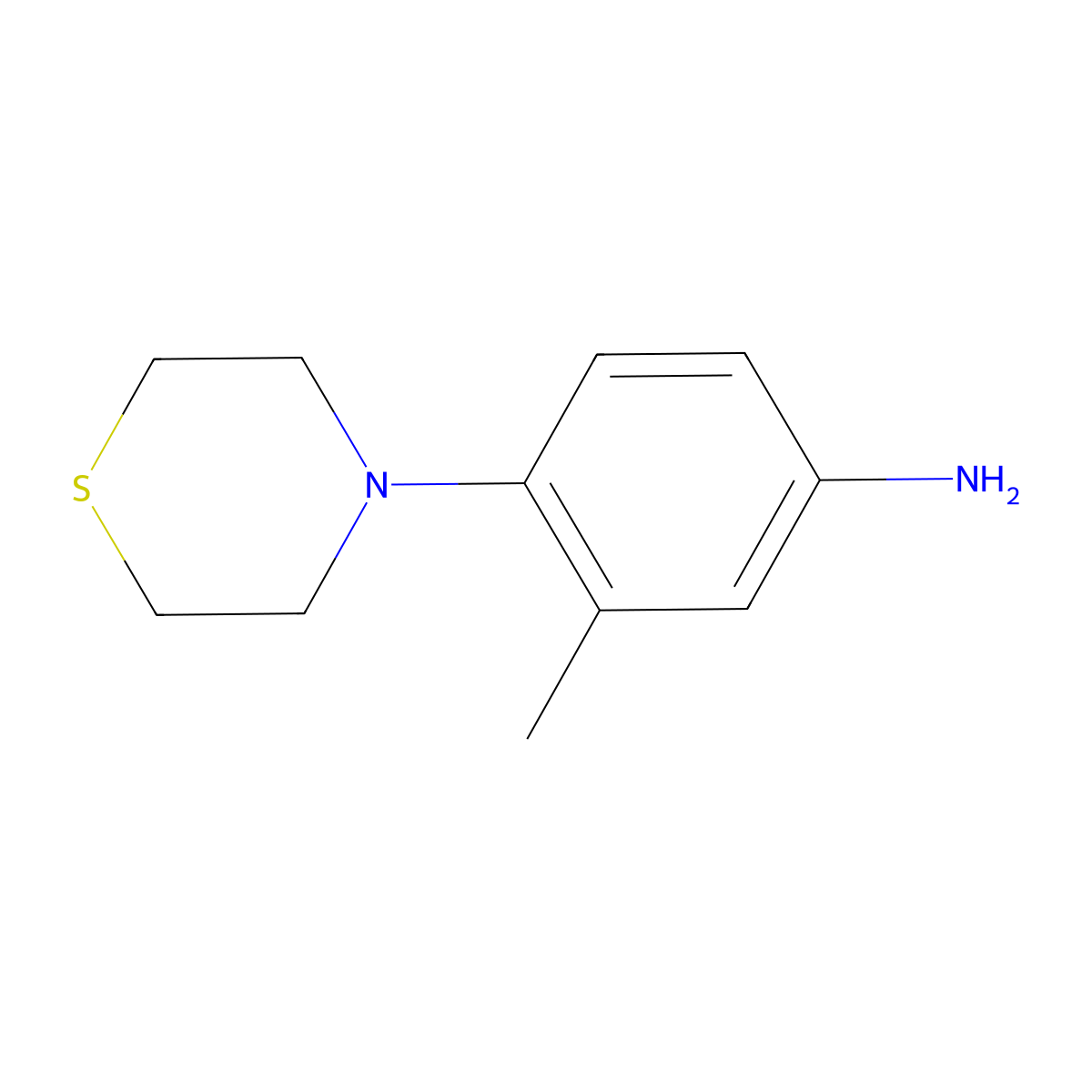 3-Methyl-4-(thiomorpholin-4-yl)aniline molecular structure, CAS 1094646-31-7