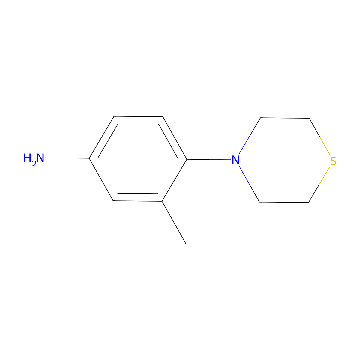 3-Methyl-4-(thiomorpholin-4-yl)aniline molecular structure, CAS 1094646-31-7