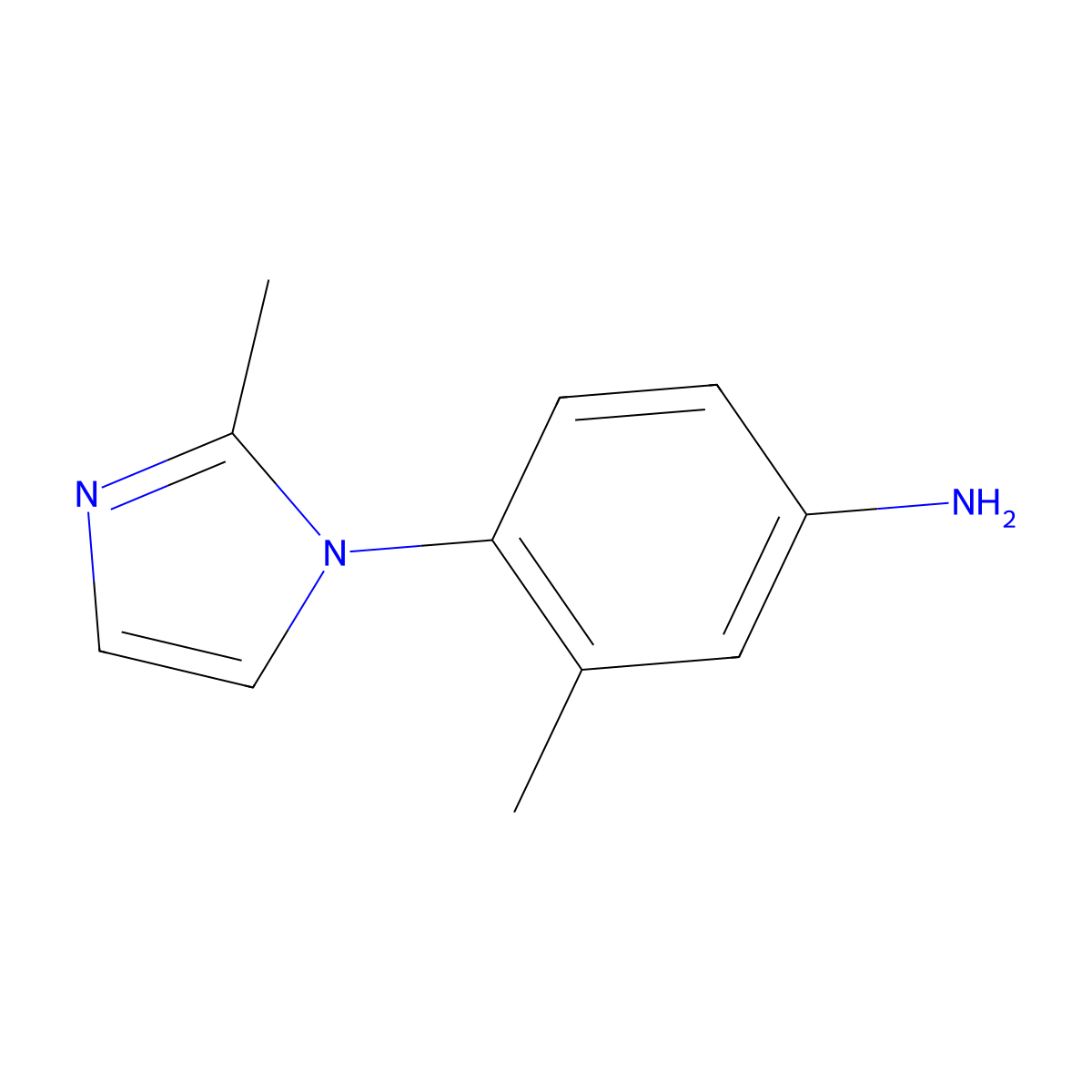 3-Methyl-4-(2-methyl-1H-imidazol-1-yl)aniline molecular structure, CAS 1094646-55-5