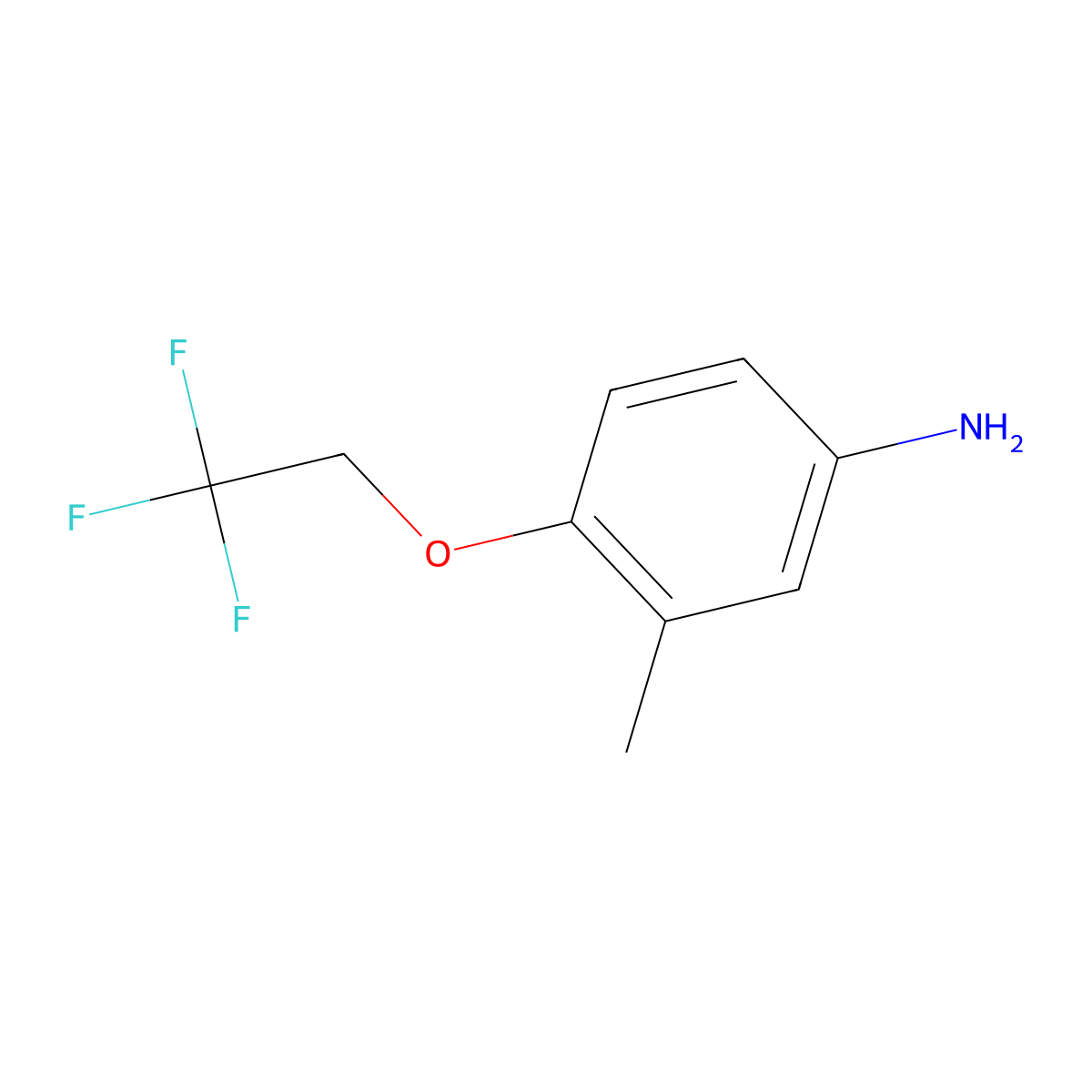 3-Methyl-4-(2,2,2-trifluoroethoxy)aniline molecular structure, CAS 1094646-56-6