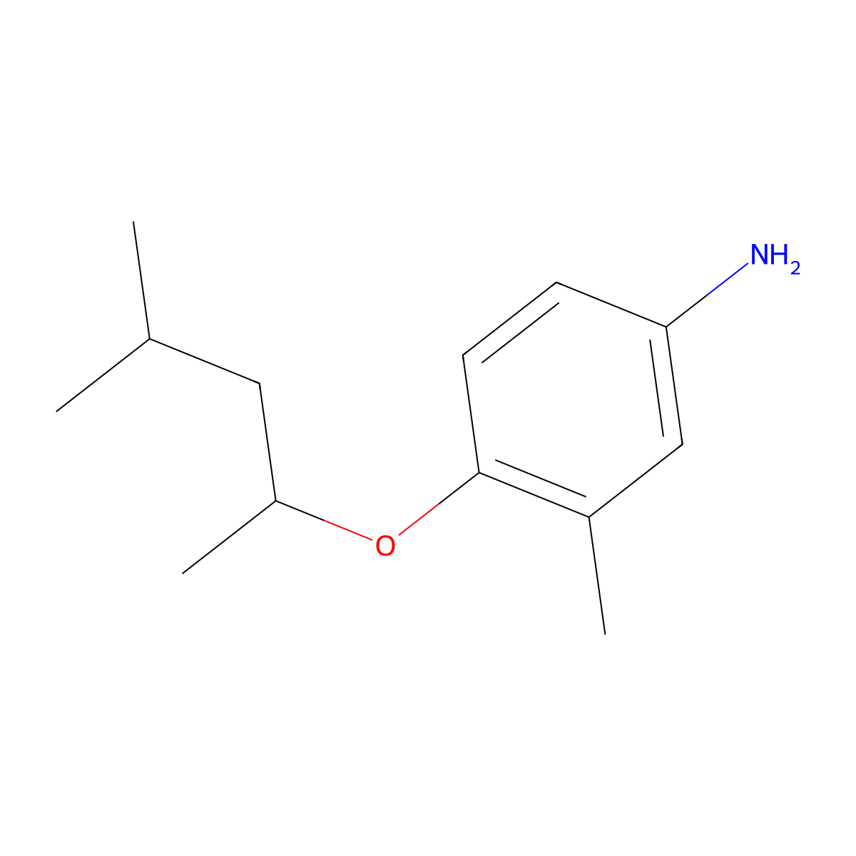 3-Methyl-4-[(4-methylpentan-2-yl)oxy]aniline molecular structure, CAS 1094646-62-4