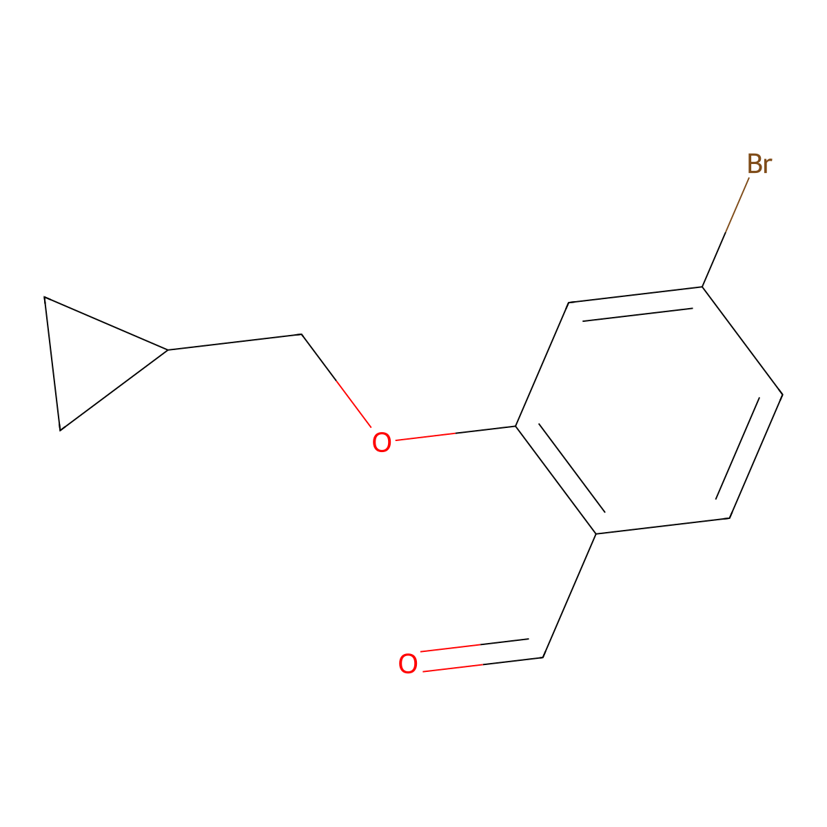 4-Bromo-2-(cyclopropylmethoxy)benzaldehyde molecular structure, CAS 1094647-54-7