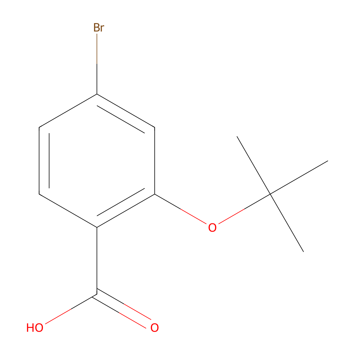 4-Bromo-2-[(2-methylpropan-2-yl)oxy]benzoic acid molecular structure, CAS 1094647-78-5