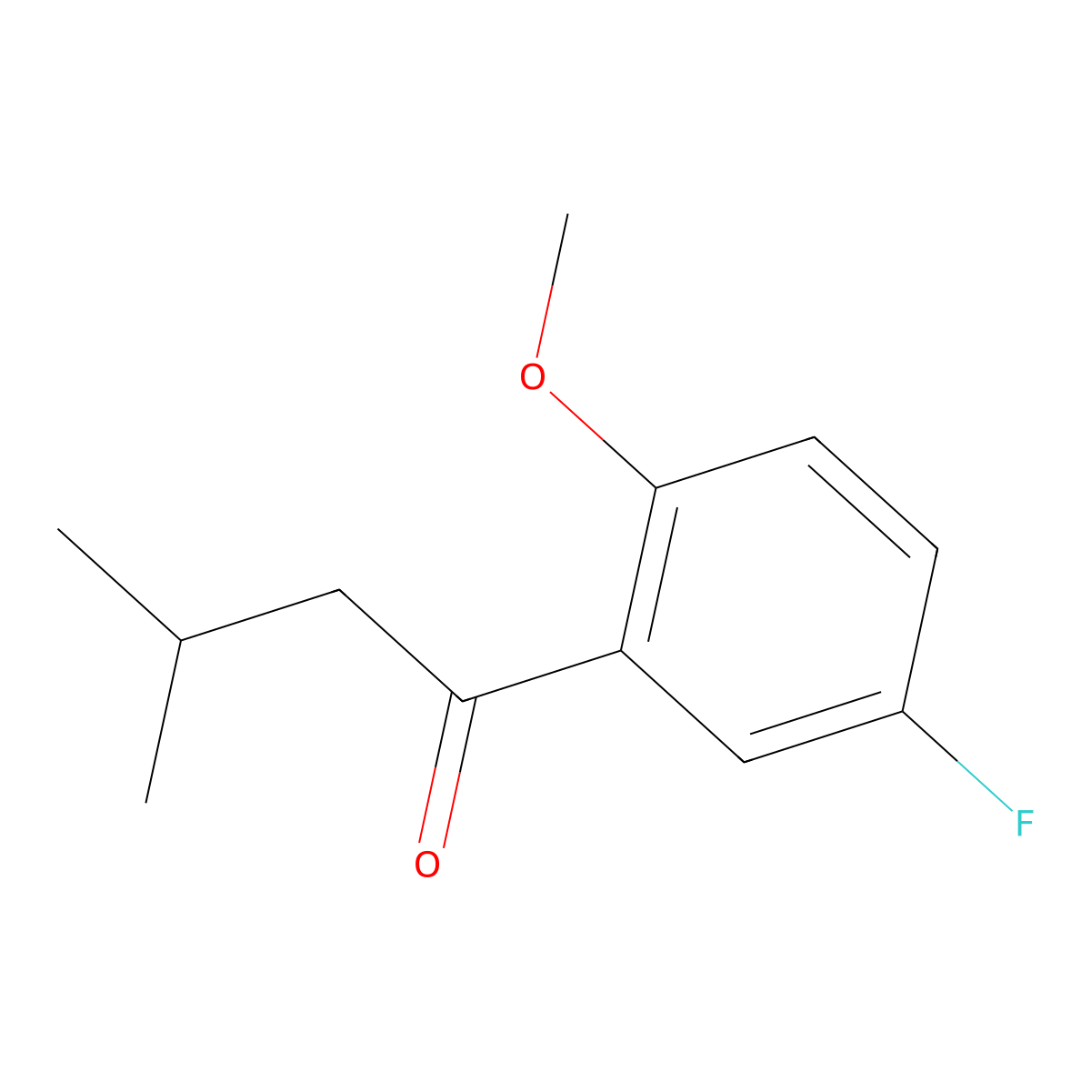 3'-Fluoro-6'-methoxy-3-methylbutyrophenone molecular structure, CAS 1094648-17-5
