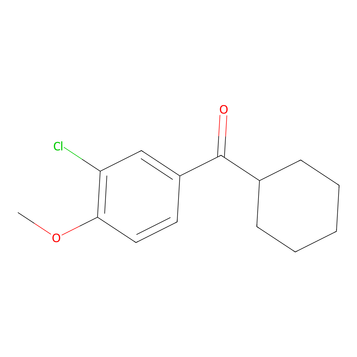 (3-Chloro-4-methoxyphenyl)(cyclohexyl)methanone molecular structure, CAS 1094648-36-8