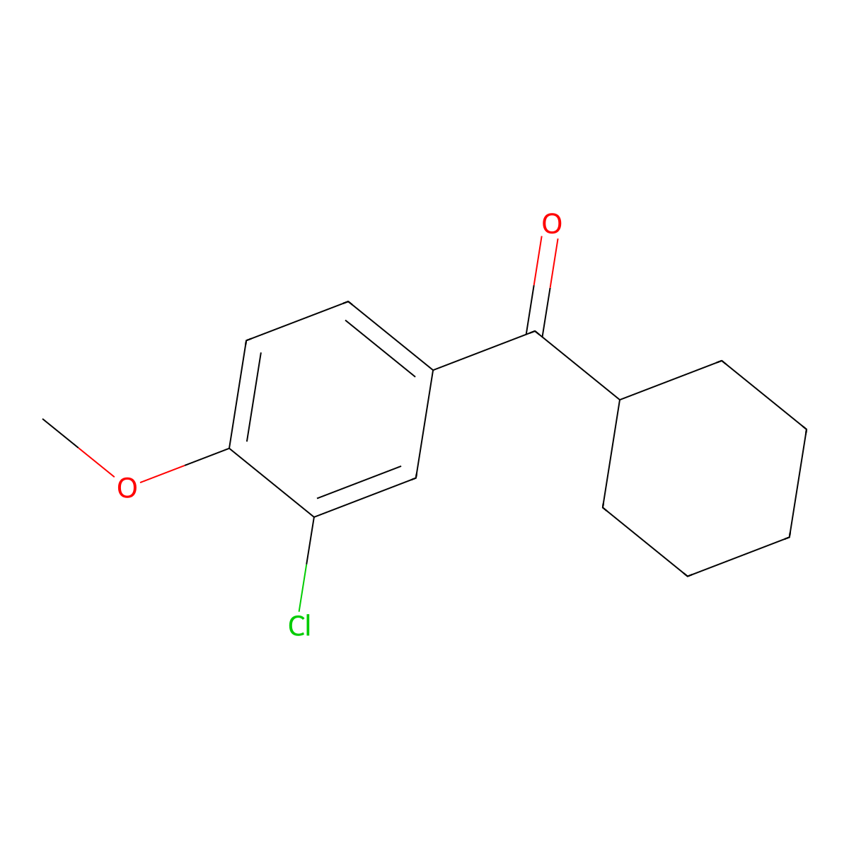 (3-Chloro-4-methoxyphenyl)(cyclohexyl)methanone molecular structure, CAS 1094648-36-8