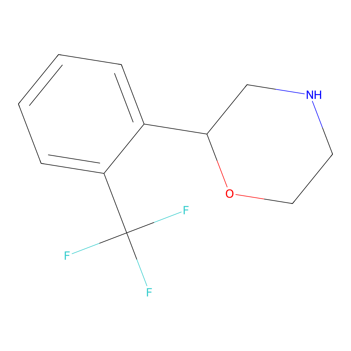 2-[2-(Trifluoromethyl)phenyl]morpholine molecular structure, CAS 1094649-72-5