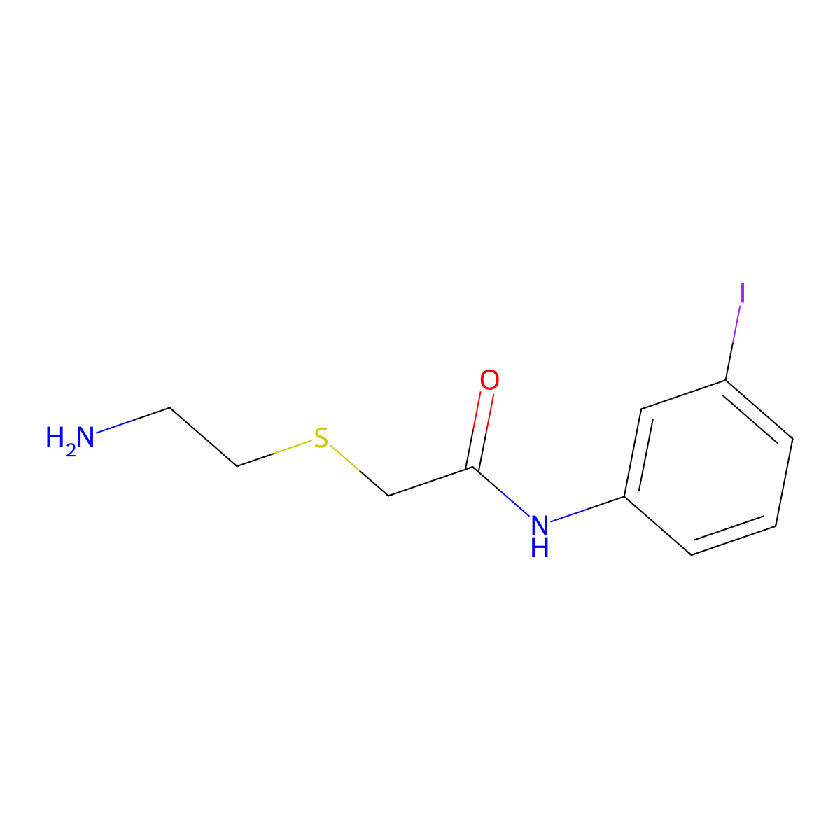 2-[(2-Aminoethyl)sulfanyl]-N-(3-iodophenyl)acetamide molecular structure, CAS 1094651-16-7