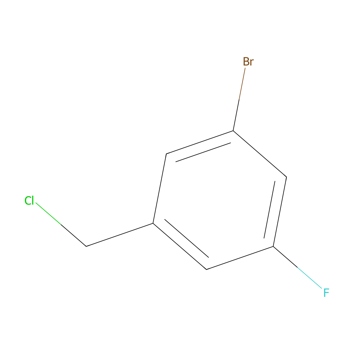 1-Bromo-3-(chloromethyl)-5-fluorobenzene molecular structure, CAS 1094651-50-9