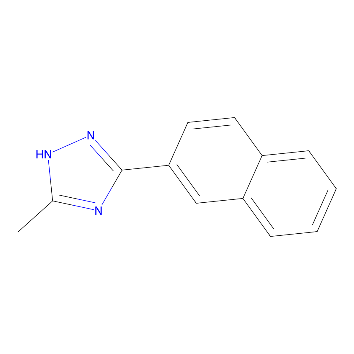 3-methyl-5-(naphthalen-2-yl)-1H-1,2,4-triazole molecular structure, CAS 1094653-17-4