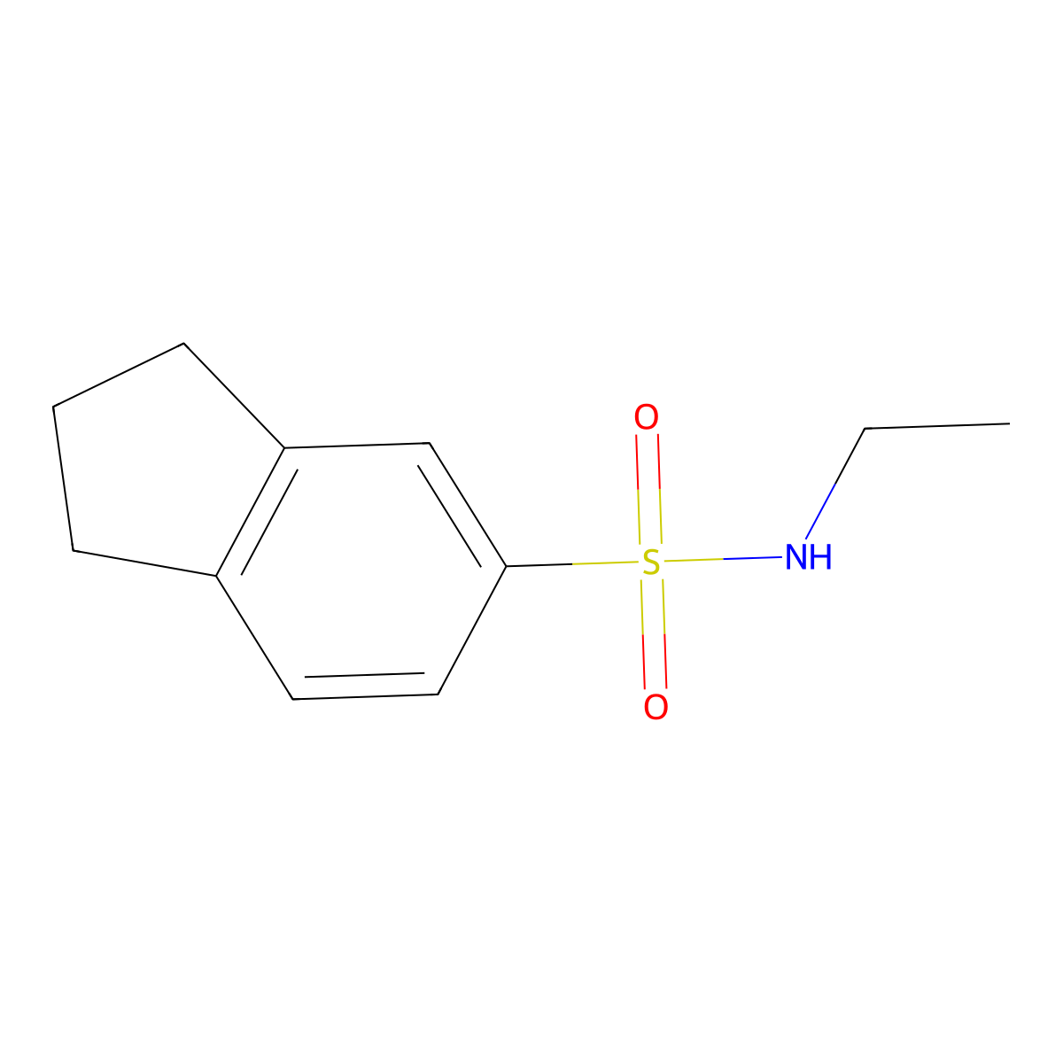 N-ethyl-2,3-dihydro-1H-indene-5-sulfonamide molecular structure, CAS 1094654-09-7