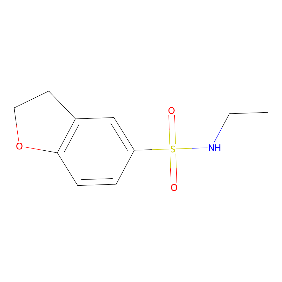 N-ethyl-2,3-dihydro-1-benzofuran-5-sulfonamide molecular structure, CAS 1094654-26-8