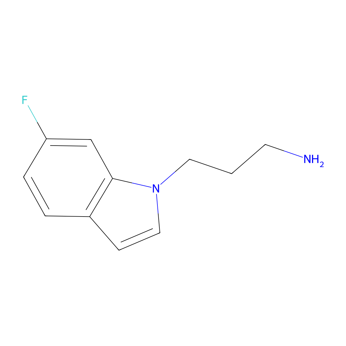 3-(6-Fluoro-1H-indol-1-yl)propan-1-amine molecular structure, CAS 1094654-45-1