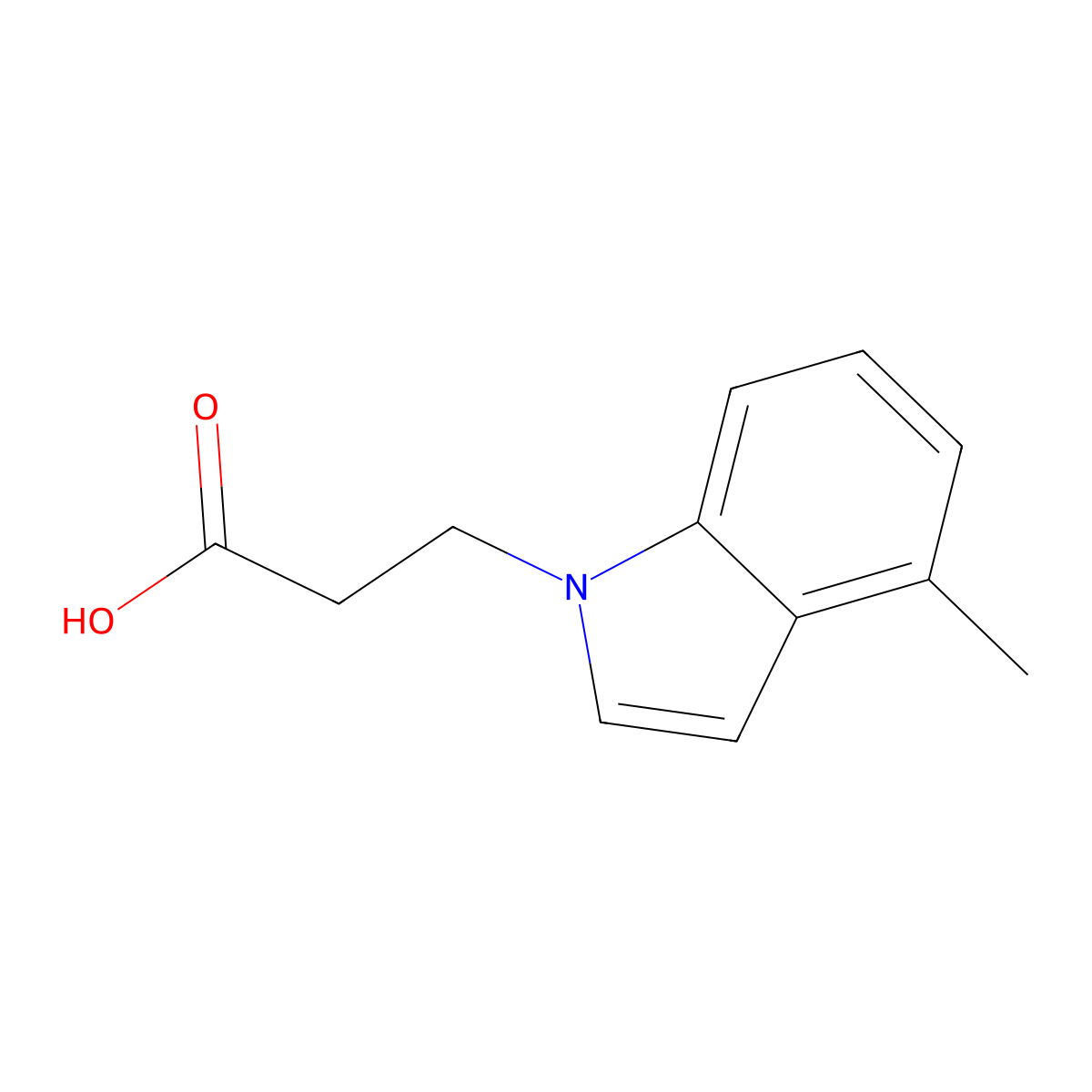 3-(4-methyl-1H-indol-1-yl)propanoic acid molecular structure, CAS 1094654-47-3