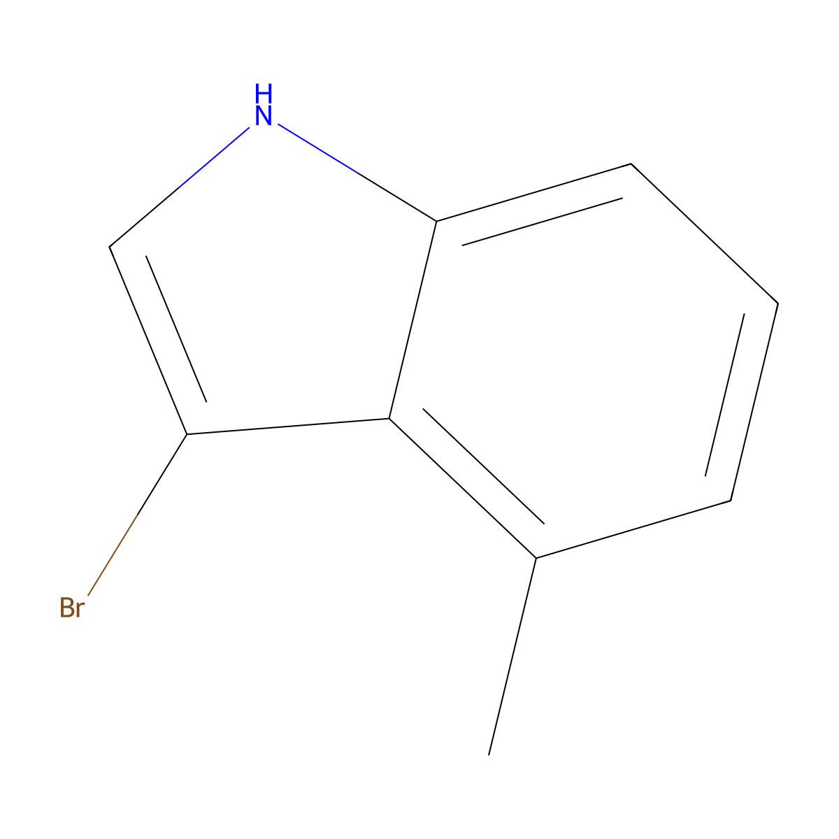 3-Bromo-4-methyl-1H-indole molecular structure, CAS 1094654-54-2