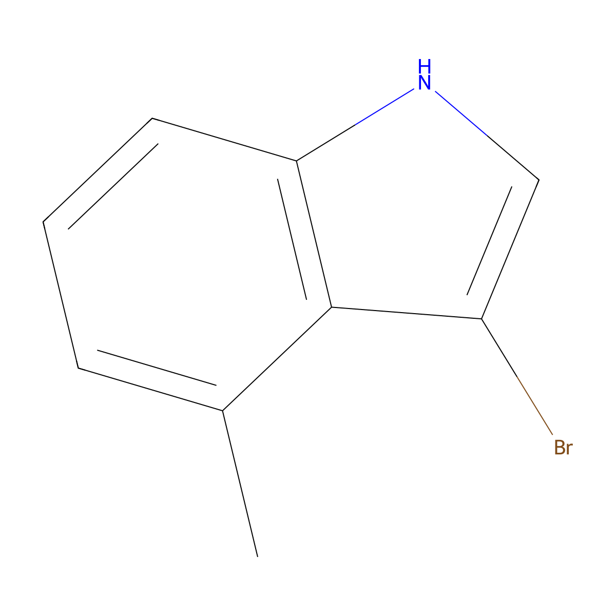 3-Bromo-4-methyl-1H-indole molecular structure, CAS 1094654-54-2