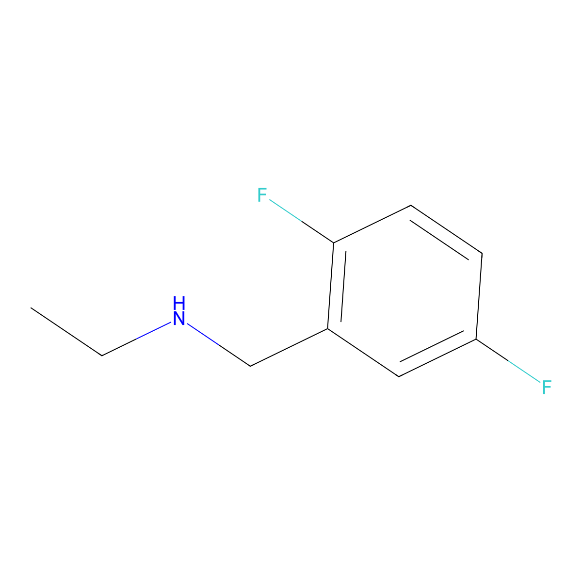 [(2,5-Difluorophenyl)methyl](ethyl)amine molecular structure, CAS 1094654-78-0