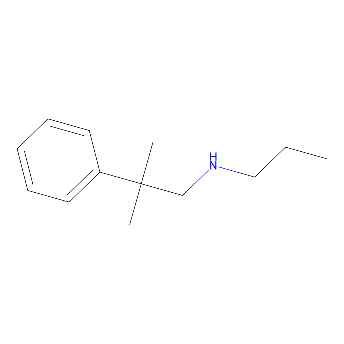(2-Methyl-2-phenylpropyl)(propyl)amine molecular structure, CAS 1094654-86-0