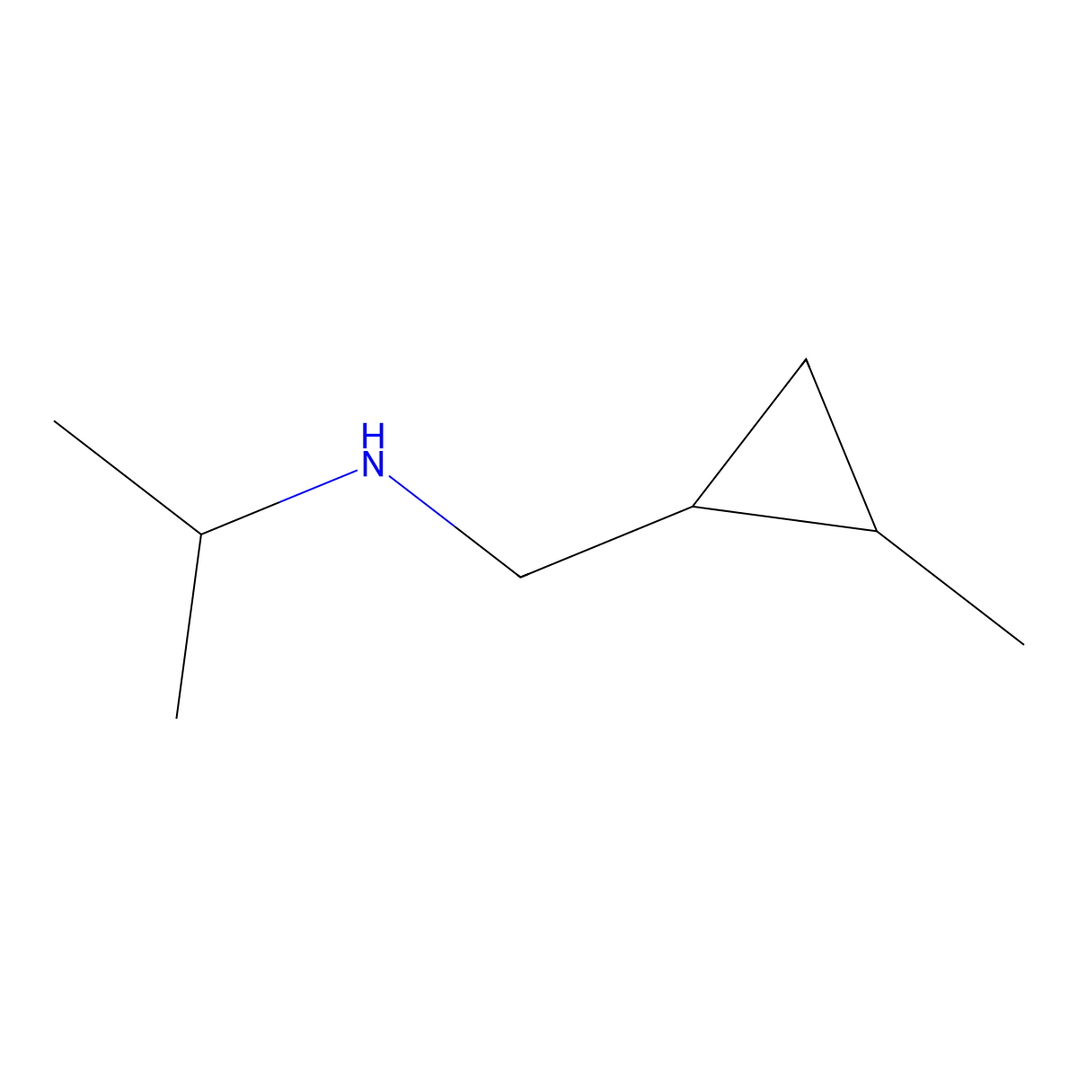 [(2-Methylcyclopropyl)methyl](propan-2-yl)amine molecular structure, CAS 1094654-94-0