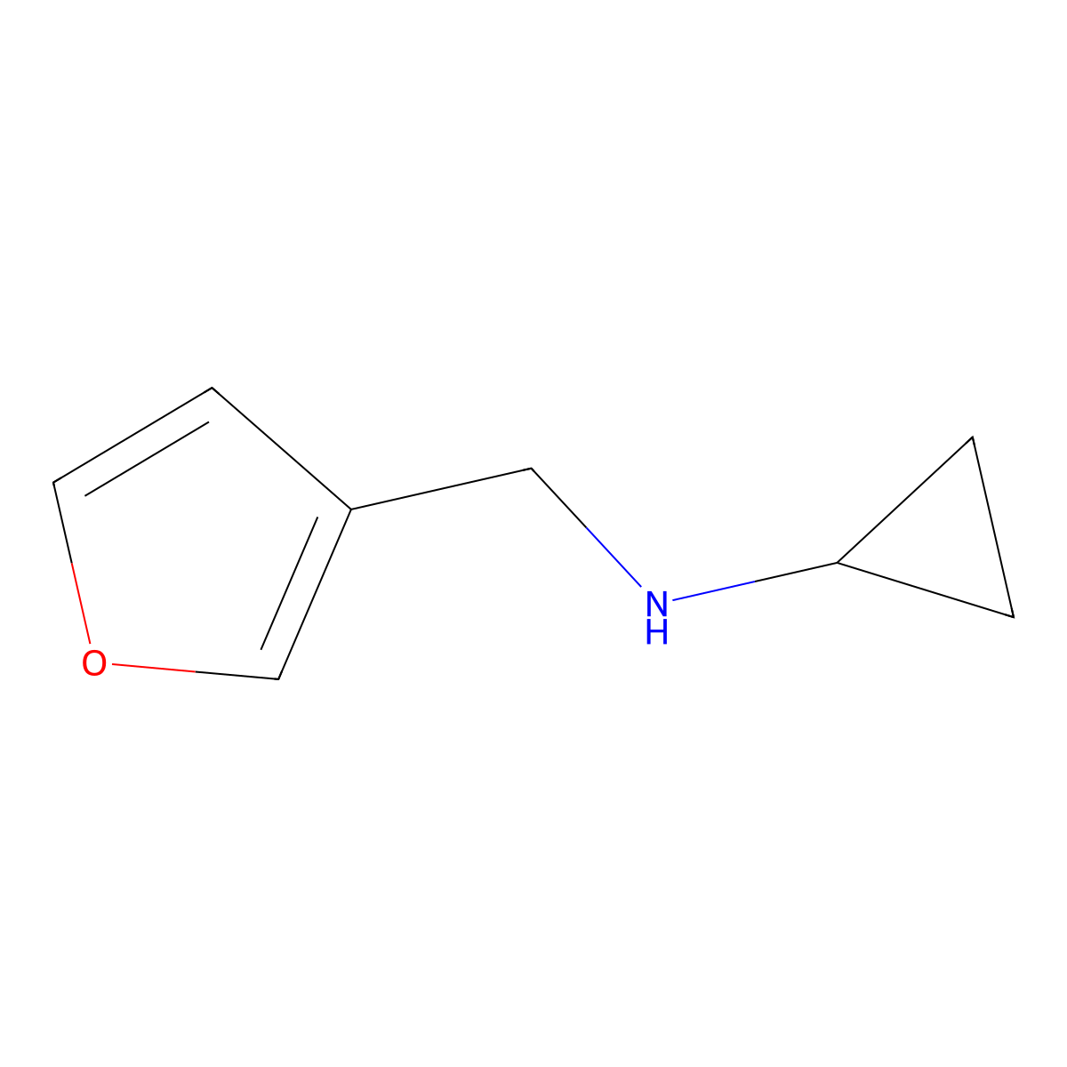 N-(furan-3-ylmethyl)cyclopropanamine molecular structure, CAS 1094655-04-5