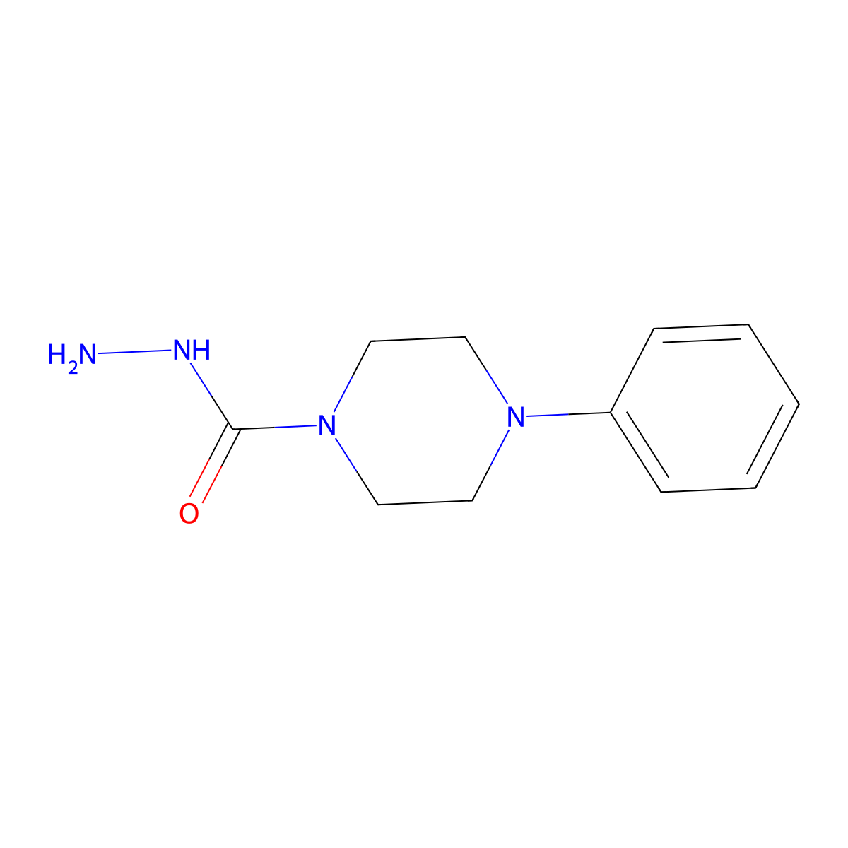 4-Phenylpiperazine-1-carbohydrazide molecular structure, CAS 1094655-08-9