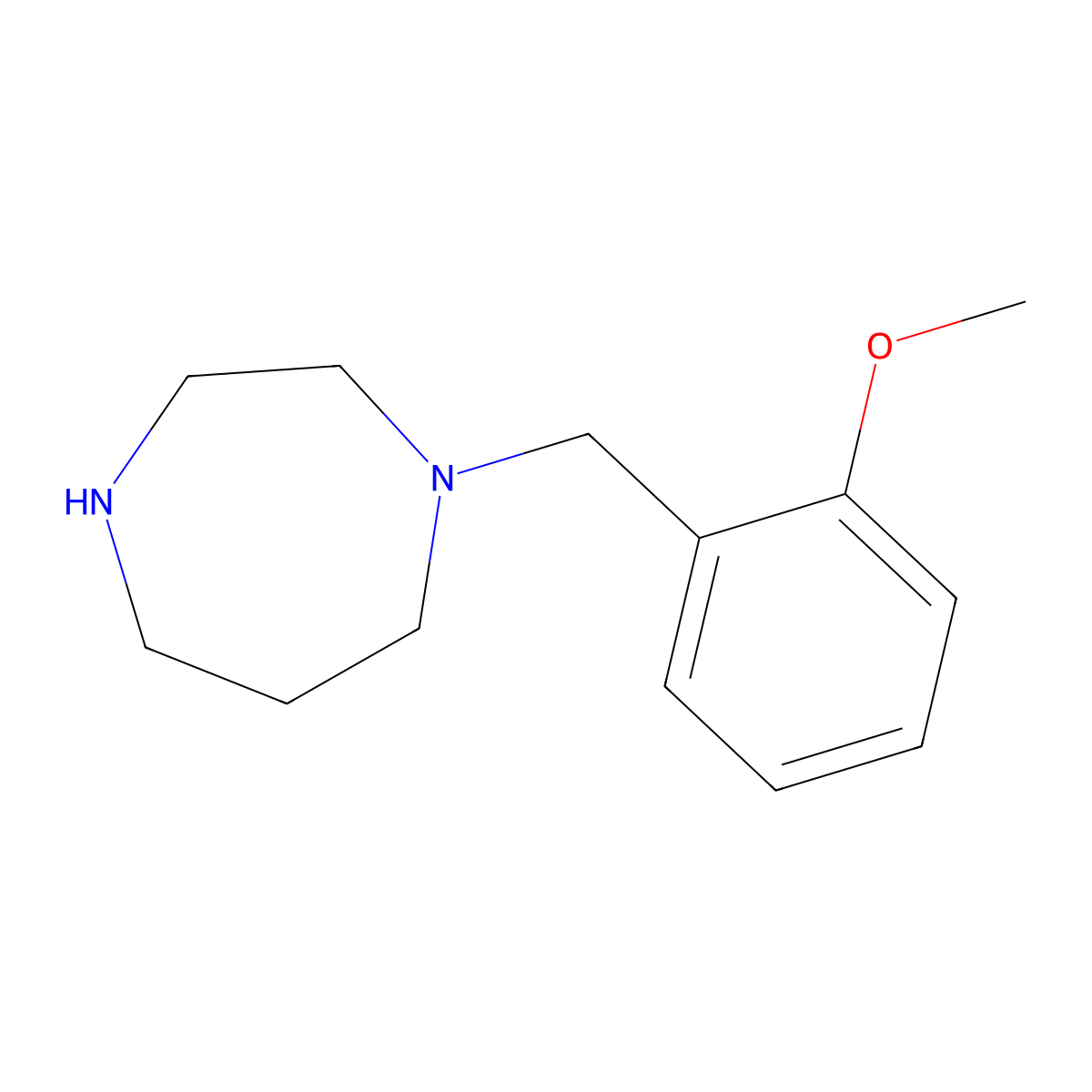 1-[(2-Methoxyphenyl)methyl]-1,4-diazepane molecular structure, CAS 1094655-41-0