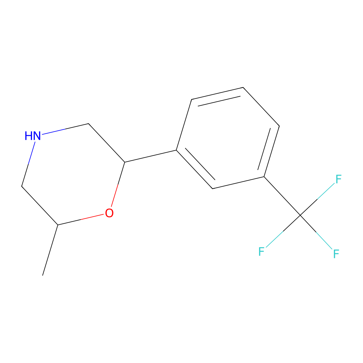 2-Methyl-6-[3-(trifluoromethyl)phenyl]morpholine molecular structure, CAS 1094657-85-8