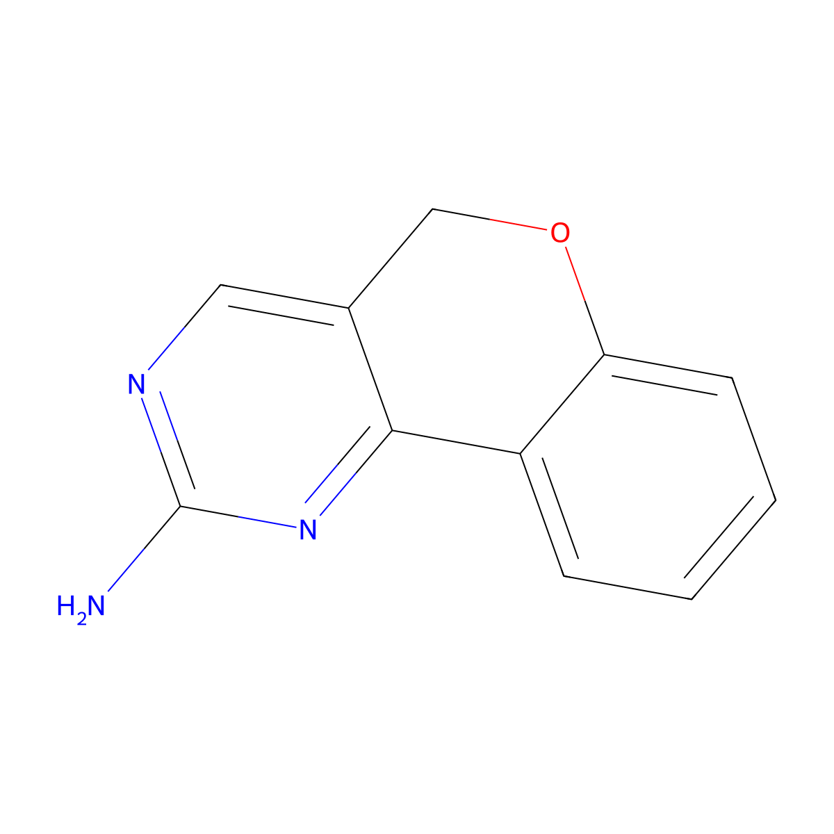 5H-chromeno[4,3-d]pyrimidin-2-amine molecular structure, CAS 109466-23-1