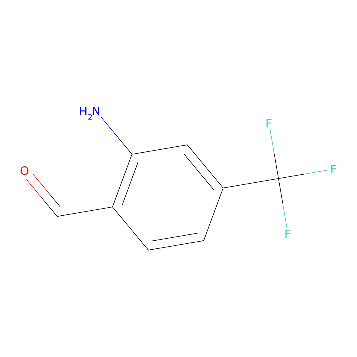 2-Amino-4-(trifluoromethyl)benzaldehyde molecular structure, CAS 109466-88-8