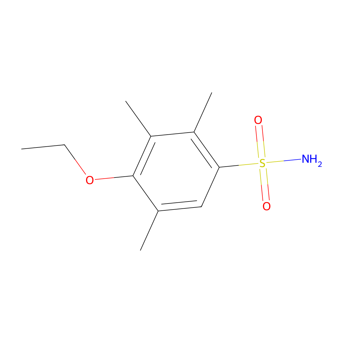 4-Ethoxy-2,3,5-trimethylbenzenesulfonamide molecular structure, CAS 1094662-74-4