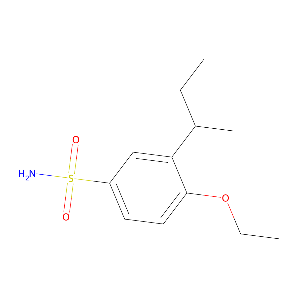 3-Sec-butyl-4-ethoxybenzenesulfonamide molecular structure, CAS 1094662-82-4