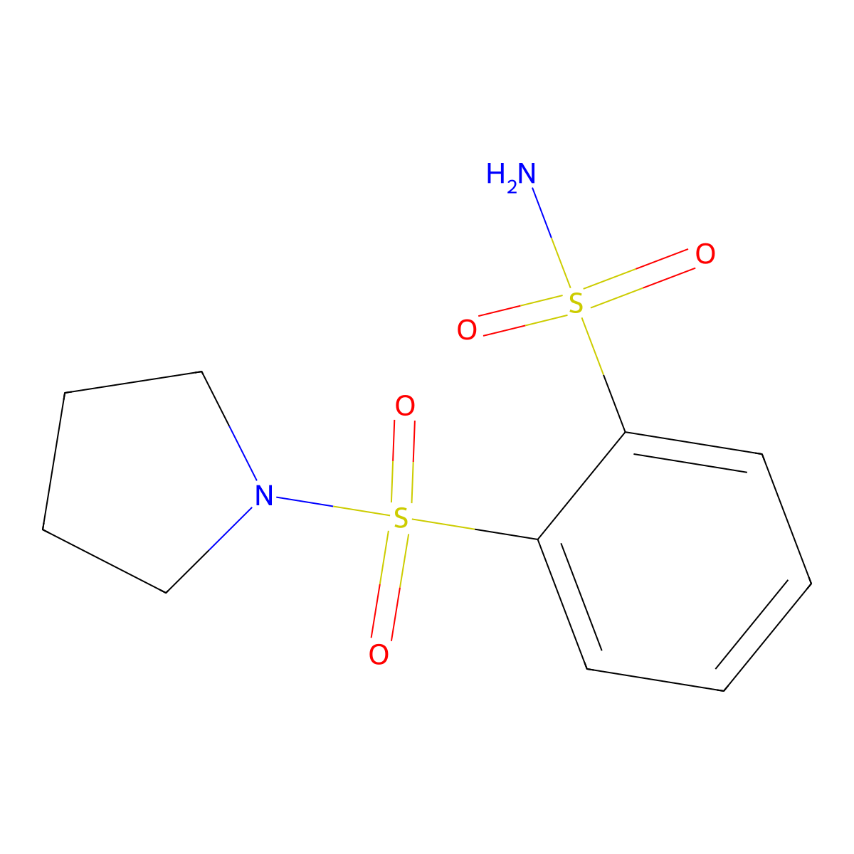 2-(Pyrrolidine-1-sulfonyl)benzene-1-sulfonamide molecular structure, CAS 1094662-92-6