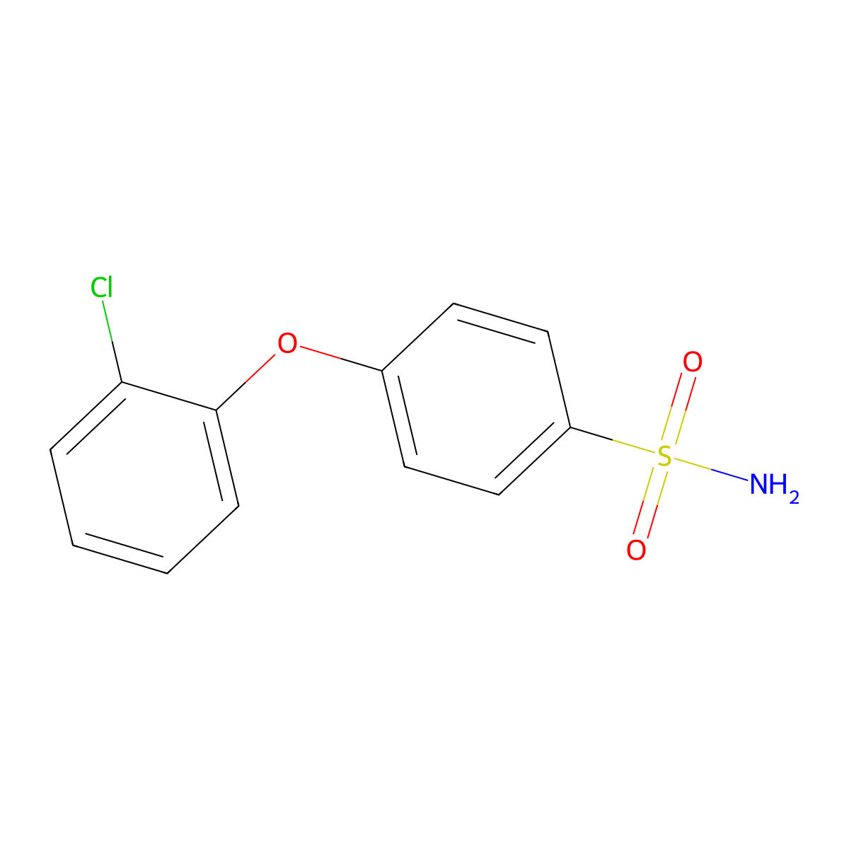4-(2-Chlorophenoxy)benzene-1-sulfonamide molecular structure, CAS 1094663-04-3