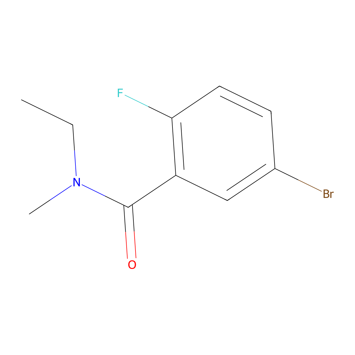 5-bromo-N-ethyl-2-fluoro-N-methylbenzamide molecular structure, CAS 1094669-50-7