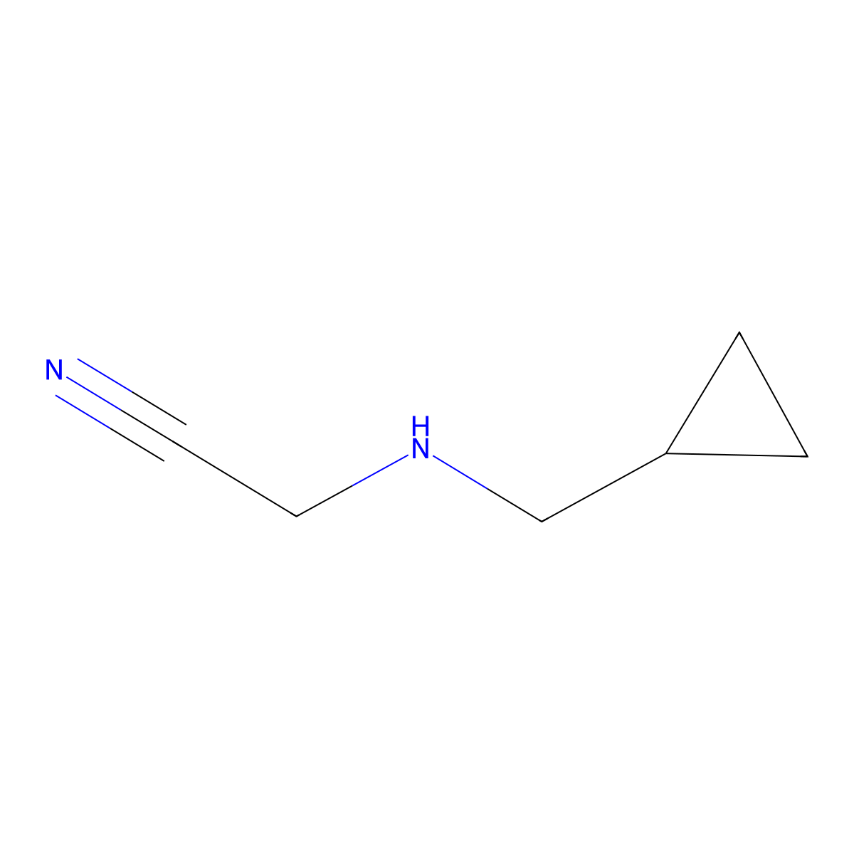 2-((Cyclopropylmethyl)amino)acetonitrile molecular structure, CAS 1094670-12-8