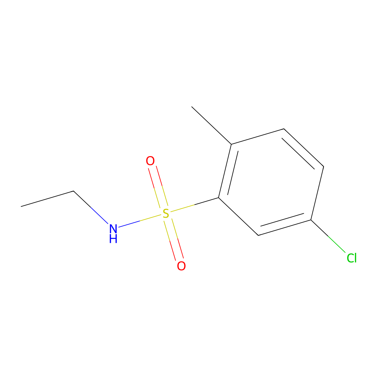 5-Chloro-N-ethyl-2-methylbenzene-1-sulfonamide molecular structure, CAS 1094670-14-0