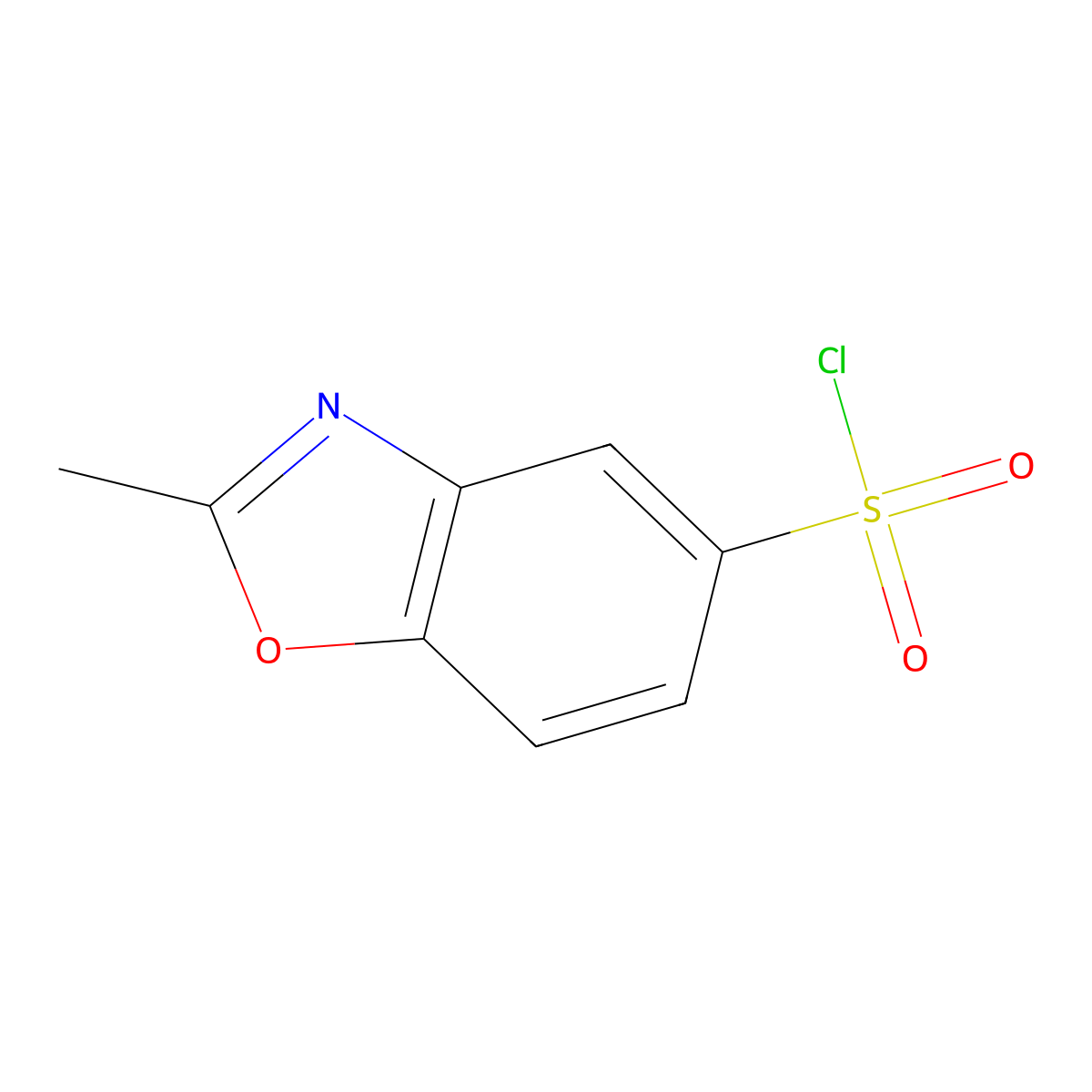 2-Methyl-1,3-benzoxazole-5-sulfonyl chloride molecular structure, CAS 1094671-83-6