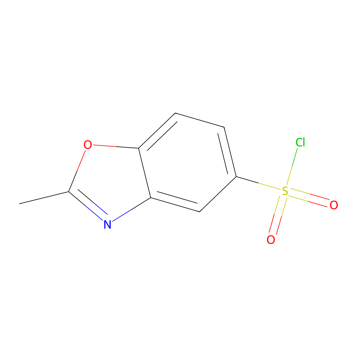 2-Methyl-1,3-benzoxazole-5-sulfonyl chloride molecular structure, CAS 1094671-83-6