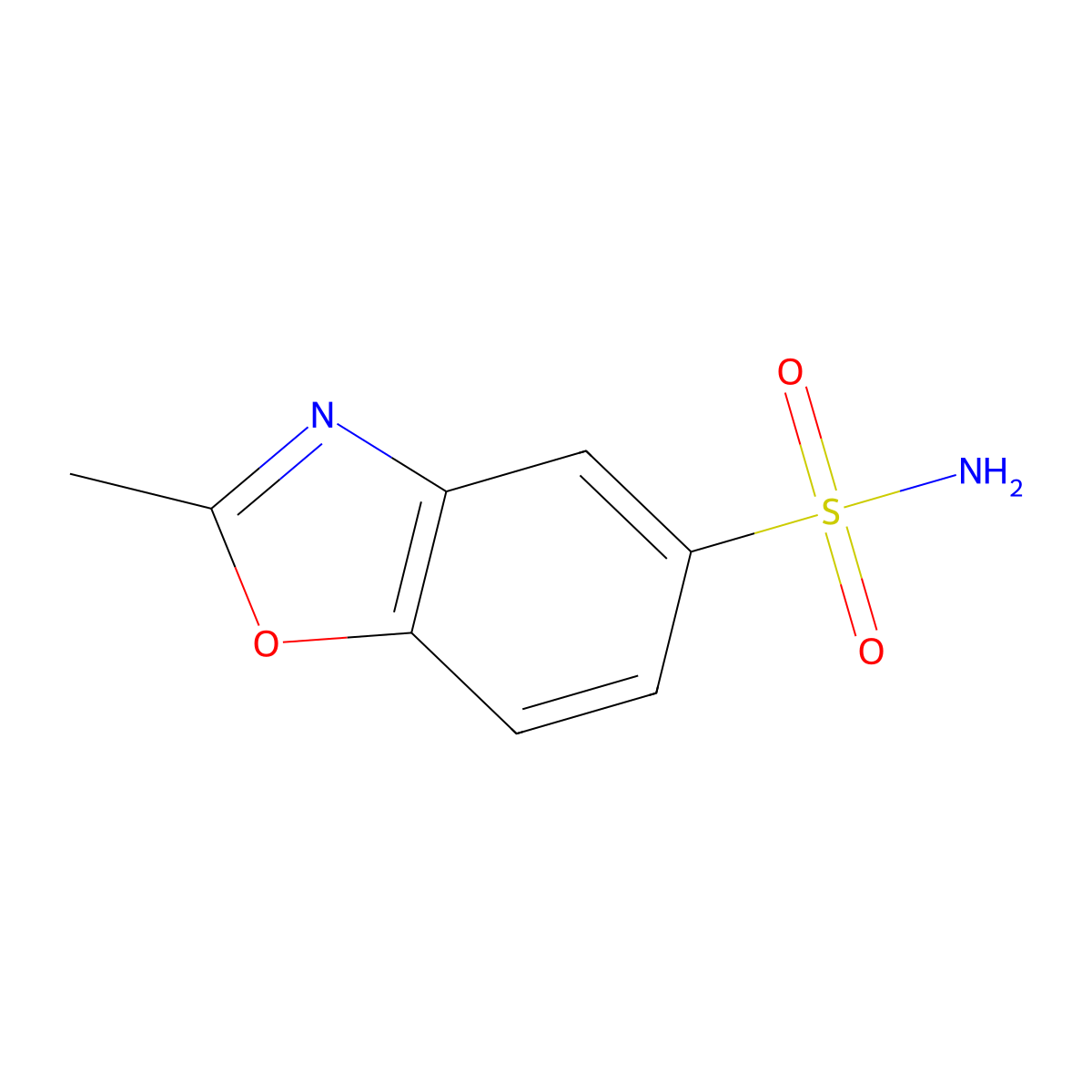 2-Methyl-1,3-benzoxazole-5-sulfonamide molecular structure, CAS 1094671-85-8