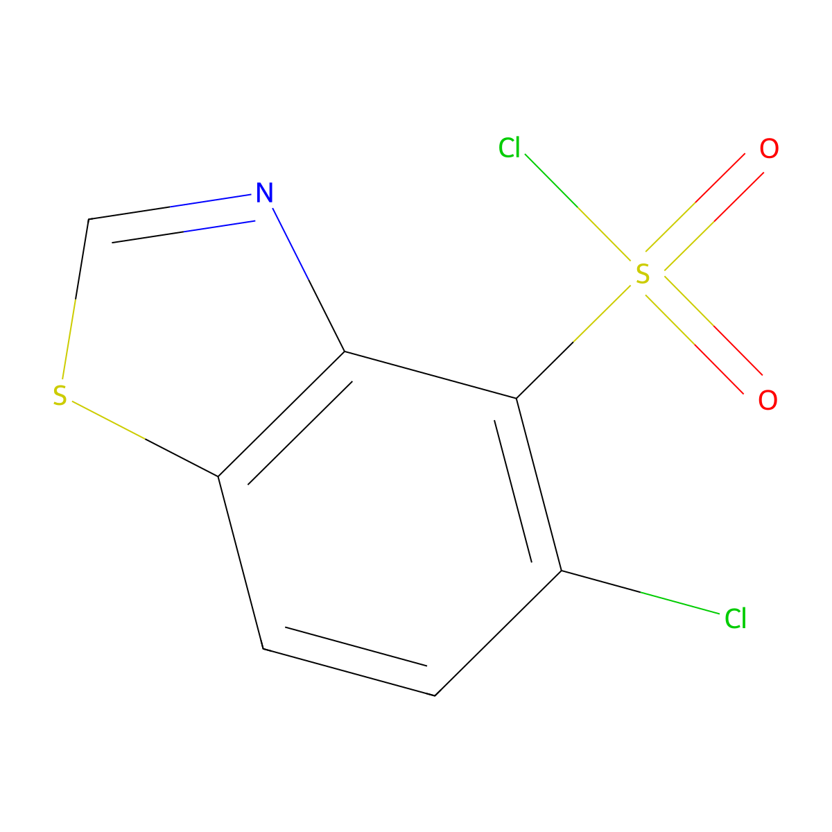 5-Chloro-1,3-benzothiazole-4-sulfonyl chloride molecular structure, CAS 1094671-88-1
